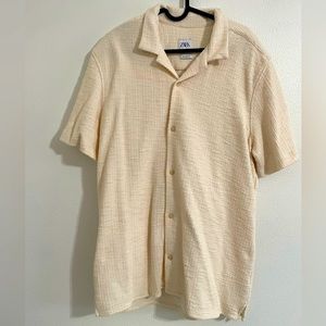 Zara Mens Short Sleeve Shirt Large